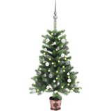 vidaXL Umetna novoletna jelka z LED lučkami in bučkami 90 cm | Shoptok.si