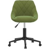  Okretna uredska stolica svjetlozelena baršunasta | shoptok.hr