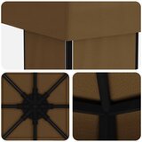 Gazebo 4 × 3 m Sivosmeđa Poliester i čelik 190 gsm | shoptok.hr