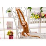 Plišana igračka majmun s bebom 70 cm - tamno smeđa | shoptok.hr