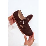 Zazoo Suede Lace-Up Shoes Barefoot Women's With Buckle Patches | shoptok.hr