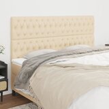 Uzglavlje krem boje 180x7x118/128 cm tkanina | shoptok.hr