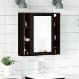 vidaXL Ormarić za kupaonsko ogledalo crni hrast 60x16x60 cm, inženjerski drvo Cijene