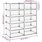  Stalak za cipele prozirni 84 x 32 x 88,5 cm PP | shoptok.hr