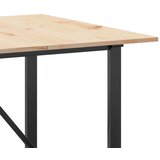  Blagovaonski stol O-oblika 200x100x75 cm od borovine i čelik | shoptok.hr
