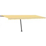 vidaXL Automatska tenda sa senzorom LED 600 x 300 cm žuto-bijela | shoptok.hr
