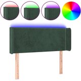  LED posteljno vzglavje temno zeleno 83x16x78/88 cm žamet | Shoptok.si