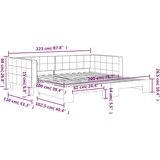 vidaXL Izvlečna dnevna postelja temno zelena 100x200 cm žame | Shoptok.si