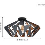 Eglo Okrogla stropna svetilka Carlton 6 (60 W, Ø x V: 47 mm x 23,5 cm, E27) | Shoptok.si