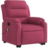 vidaXL Električni masažni naslonjač na podizanje boja vina baršun | shoptok.hr