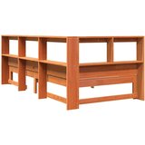  Knjižna postelja brez vzmetnice vošč. rjava 100x200 cm borovina, (21791009) | Shoptok.si