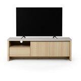 Marckeric Bijela/u svijetloj prirodnoj boji TV komoda u dekoru hrasta 153x50x45 cm Dore – | shoptok.hr