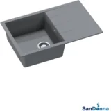 Granitna sudopera PAULINA 79x50cm Siva grafit