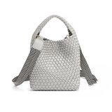 NoduNadu Ženska torba s torbicom Juni srebrna 22x21x12 cm NN1000 | shoptok.hr