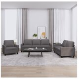 vidaXL 3-dijelni set sofa s jastucima sivi od umjetne kože Cijene