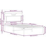 vidaXL Okvir kreveta bez madraca boja hrasta 100 x 200 cm drveni | shoptok.hr