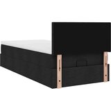  Otomanski krevet s madracem crni 90x200 cm tkanine | shoptok.hr