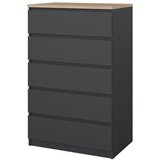Tvilum Tamno siva komoda 77x121x50 cm Naia – Cijene