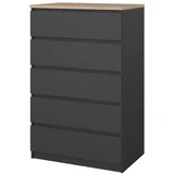 Tamno siva komoda 77x121x50 cm Naia –