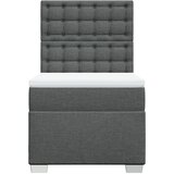  Krevet s oprugama i madracem tamnosivi 90x200 cm od tkanine | shoptok.hr