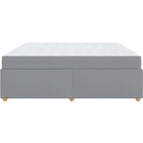  Okvir kreveta s madracem Svjetlosiva 200 x 200 cm tkanina | shoptok.hr