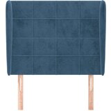  Uzglavlje s ušima tamnoplavi 103x23x118/128 cm baršunasti | shoptok.hr