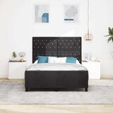  Krevet s opruga kutije s uzglavljem Crna 140 x 190 cm Baršun | shoptok.hr