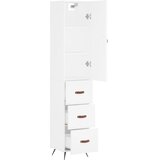  Visoka komoda bijeli 34,5x34x180 cm od konstruiranog drva | shoptok.hr