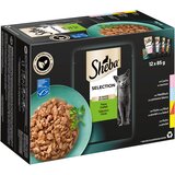 Sheba Varčno pakiranje različice v vrečkah za ohranjanje svežine 144 x 85 g - Selection v omaki Fina raznolikost Cene