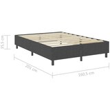 Box spring okvir za krevet od tkanine sivi 160 x 200 cm | shoptok.hr
