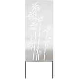  Privatnost u vrtu Cvjetni Srebrno 50 x 140 cm Nehrđajući čelik | shoptok.hr