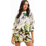Desigual Pulover 'TROPI' bež / žuta / zelena / svijetloroza | shoptok.hr