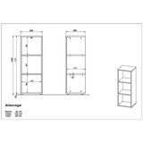 Germania Kremno bel regal v mat dekorju 45x120x40 cm Lissabon – | Shoptok.si