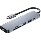 USB priklopna postaja tip C na HDMI, 2x USB3.0, 1x USB tip C, microSD/SD, (21437289)