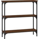 Maison Chic konzolna miza - miza ob steni rjav hrast 75x22,5x75 cm inženirski les, (21786639) | Shoptok.si