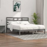  Okvir za krevet od masivne borovine sivi 200 x 200 cm | shoptok.hr