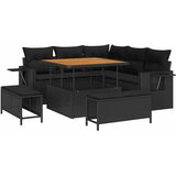  Sjedeća garnitura za vrt 9 kom. 8-Broj sjedala Crna poliratan 209 x 209 x 85 cm | shoptok.hr