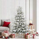 vidaXL Umjetno božićno drvce s nogom Bijelo 180 cm PE i PVC | shoptok.hr