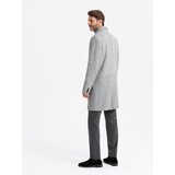 Ombre Elegant double-breasted men's herringbone coat - grey | Eponuda.ba