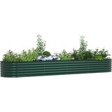  Povišena gredica Zelena 400 x 80 x 44 cm Čelik | shoptok.hr