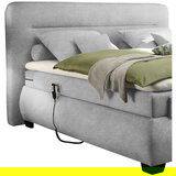 Esposa POSTELJA BOXSPRING 180 cm x 200 cm , tekstil srebrne barve | Shoptok.si