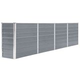  Dvignjeno cvetlično korito 320x40x77 cm pocinkano jeklo sivo, (20618604) | Shoptok.si