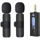 Venisymlis Clip-on brezžični lavalier mikrofon za telefon/fotoaparat/YouTube/sestanke/vlog, (22102403) | Shoptok.si
