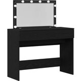 vidaXL Toaletni stol s LED osvjetljenjem Crni hrast 100x40x120 cm | shoptok.hr