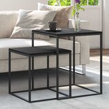  2-dijelni set stolića za kavu od konstruiranog drva i metala | shoptok.hr