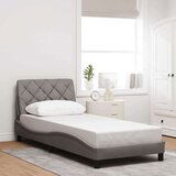  posteljni okvir z LED brez vzmetnice Taupe 80x200 cm Tkanina, (21829212) | Shoptok.si