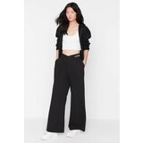 Trendyol Black Print Detailed Wide Leg Knitted Trousers | Shoptok.si