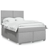 vidaXL Krevet box spring s madracem svjetlosiva 160x200 cm tkanina Cijene