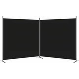 Sobna pregrada s 2 panela crna 348 x 180 cm od tkanine | Eponuda.com