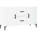 VidaXL Komoda bela 100x36x60 cm inženirski les Slike